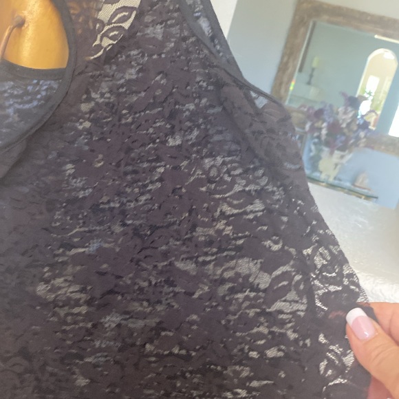 Black Razor back Tank Top with stones - Picture 3 of 4